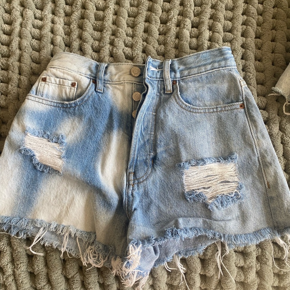 Distressed Denim Shorts